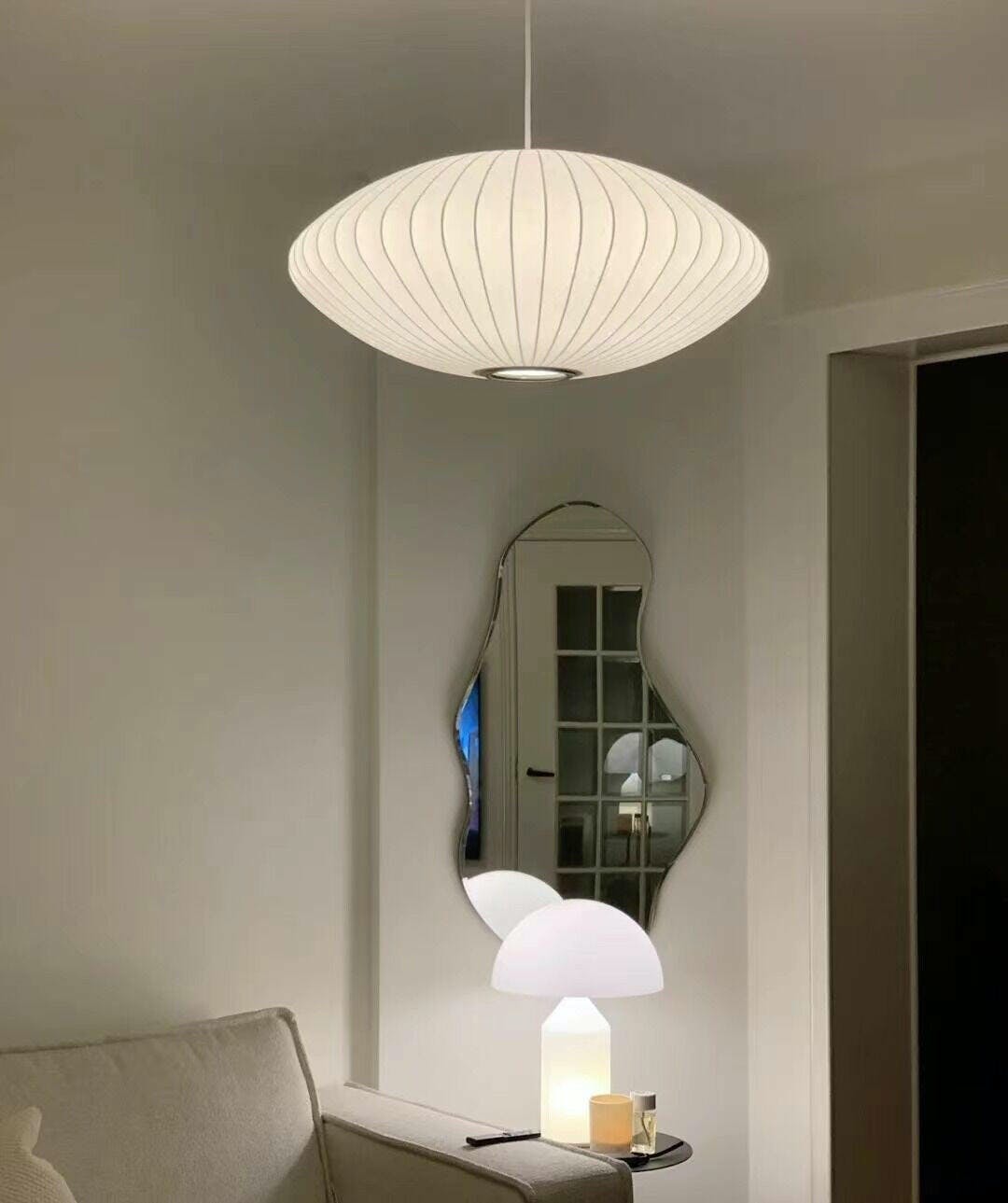 Bubble Mulberry Silk Pendant Lamp