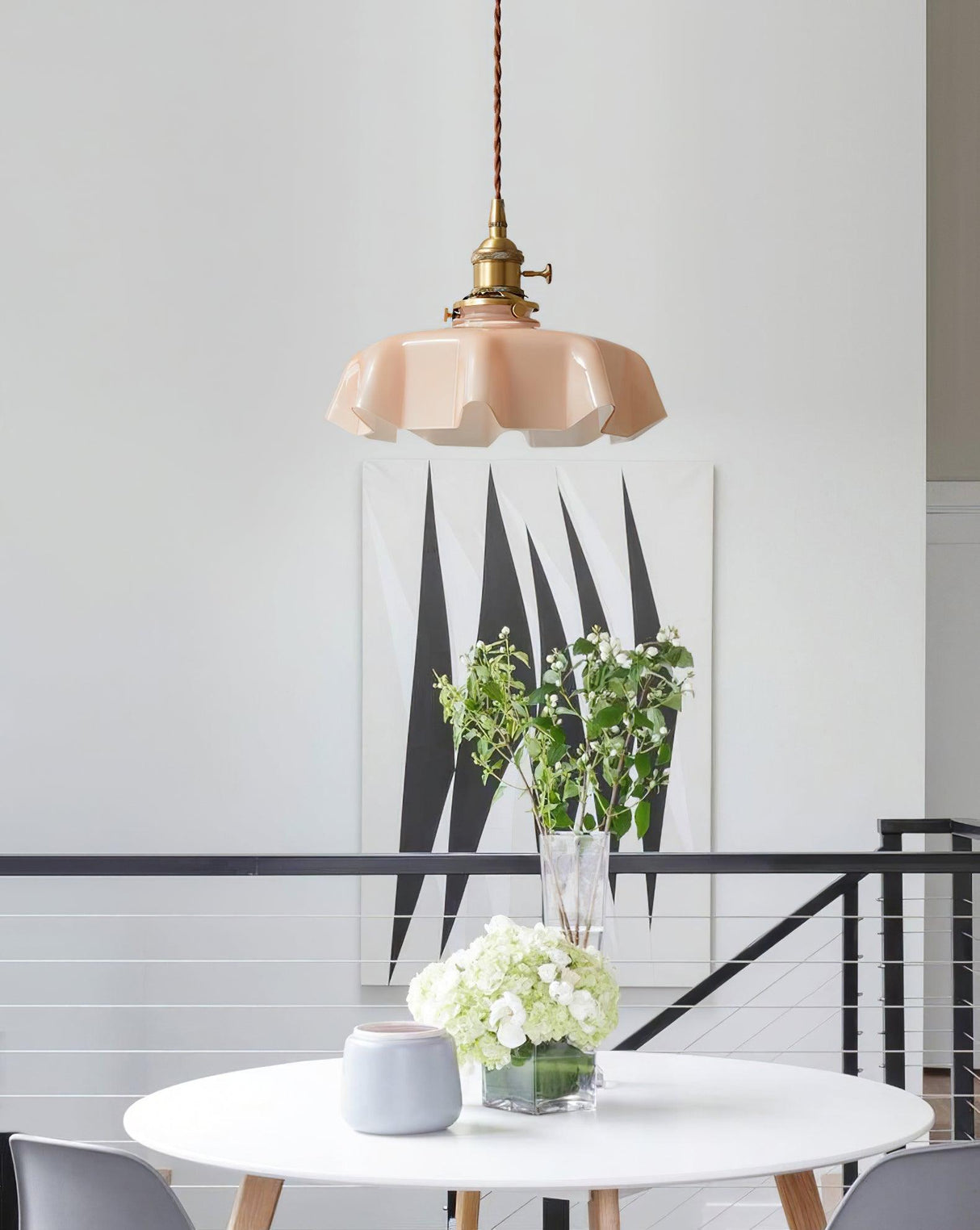 French Flower Pendant Light