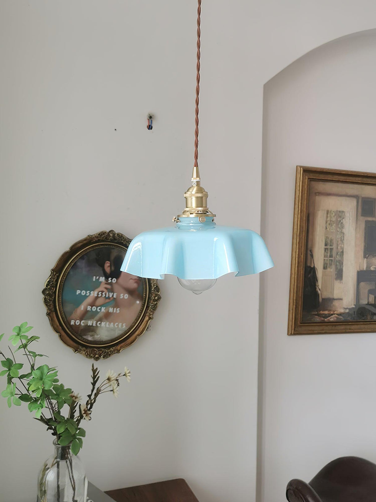 French Flower Pendant Light