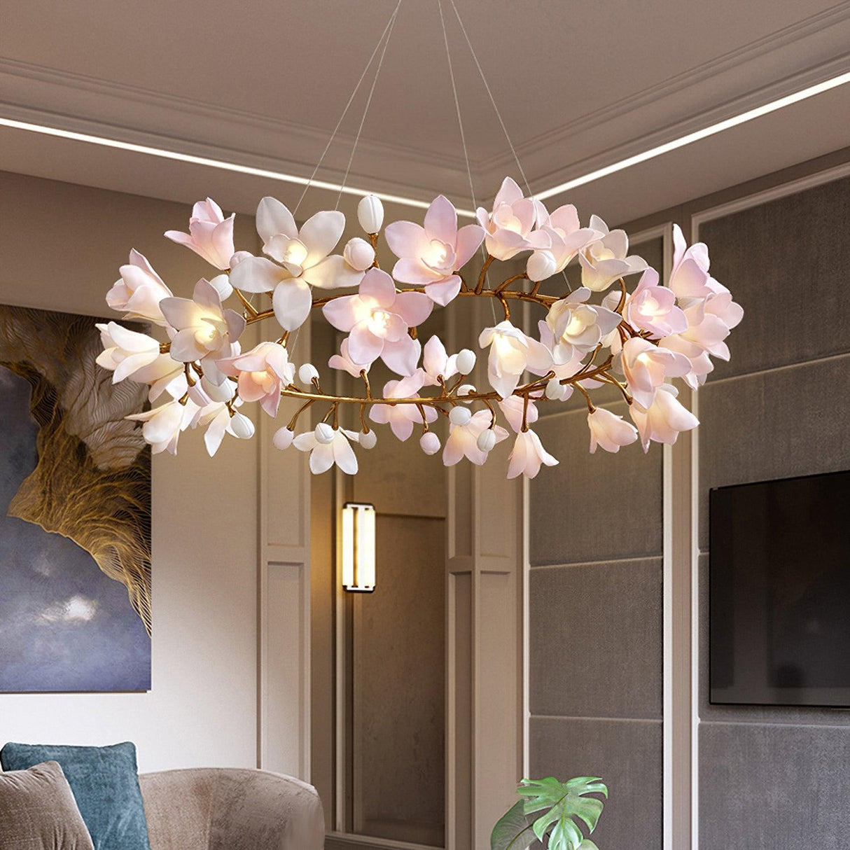 Circular Blossom Chandelier