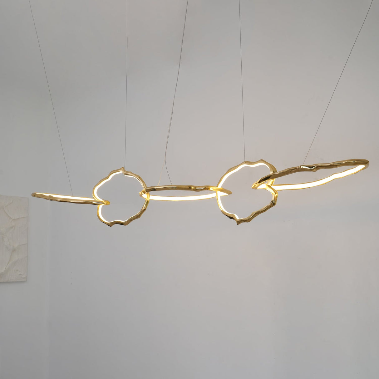 Cloud Rings Series Brass Chandelier