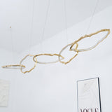 Cloud Rings Series Brass Chandelier