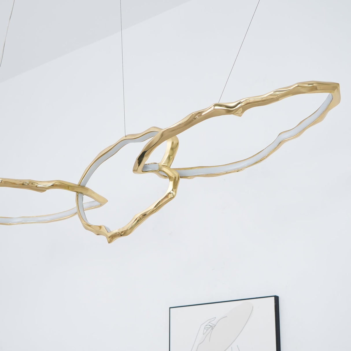 Cloud Rings Series Brass Chandelier