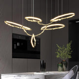 Cloud Rings Series Brass Chandelier