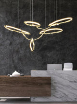 Cloud Rings Series Brass Chandelier