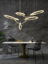 Cloud Rings Series Brass Chandelier