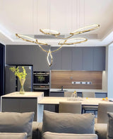 Cloud Rings Series Brass Chandelier