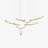 Cloud Rings Series Brass Chandelier