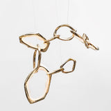 Cloud Rings Series Brass Chandelier