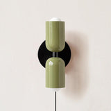 Couleur Double Plug In Wall Lamp