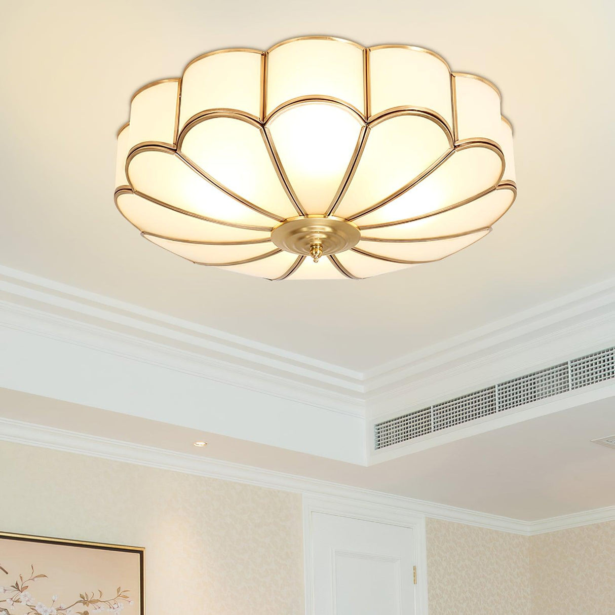 Flower Shape Glass Recessed Ceiling Light