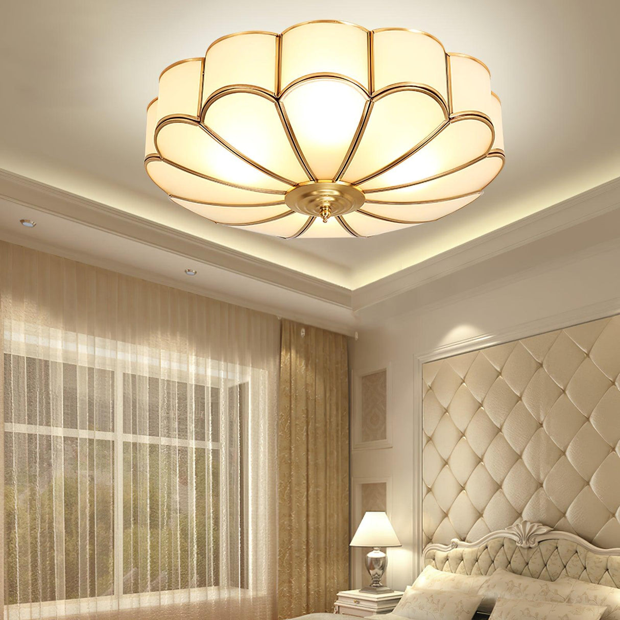 Flower Shape Glass Recessed Ceiling Light