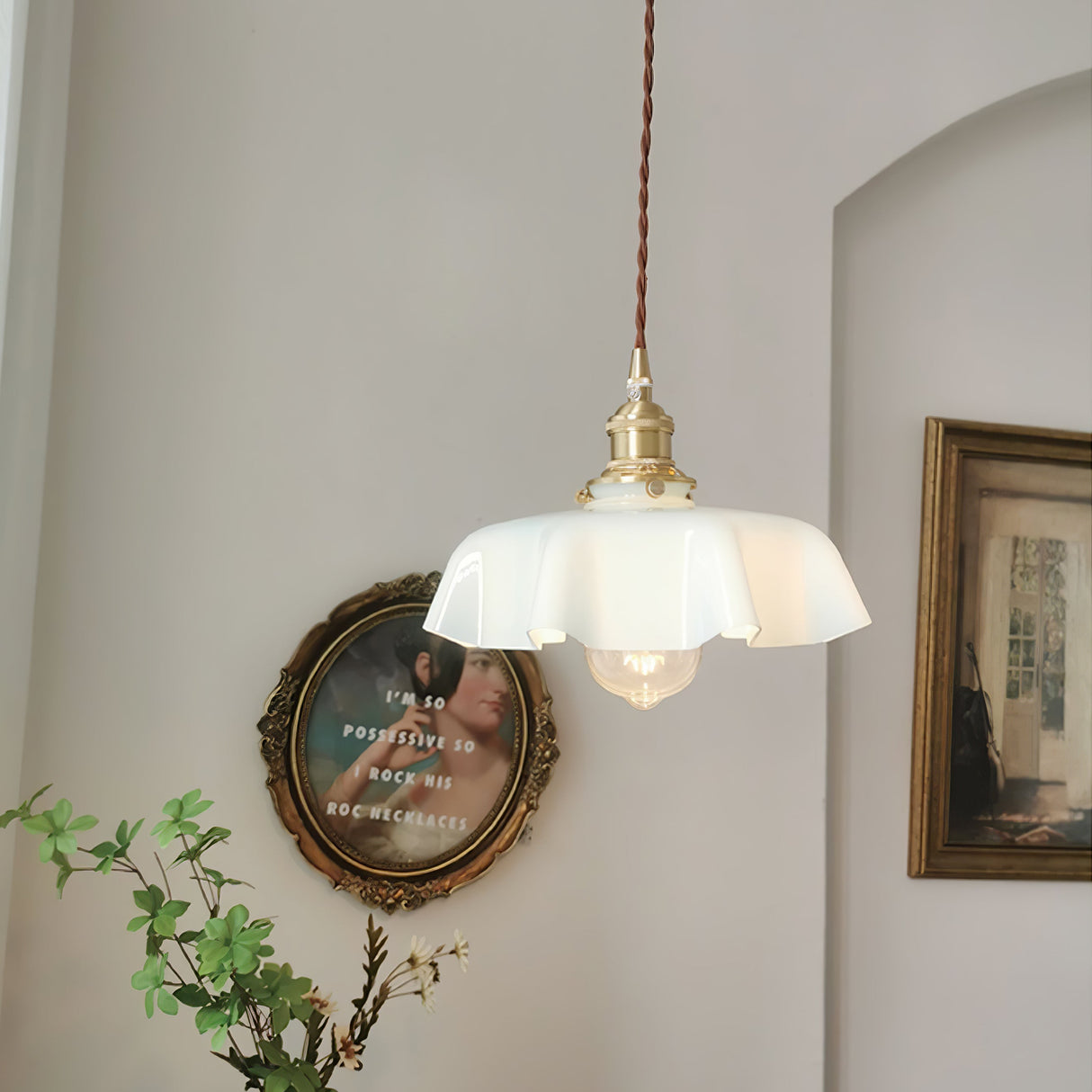 French Flower Pendant Light