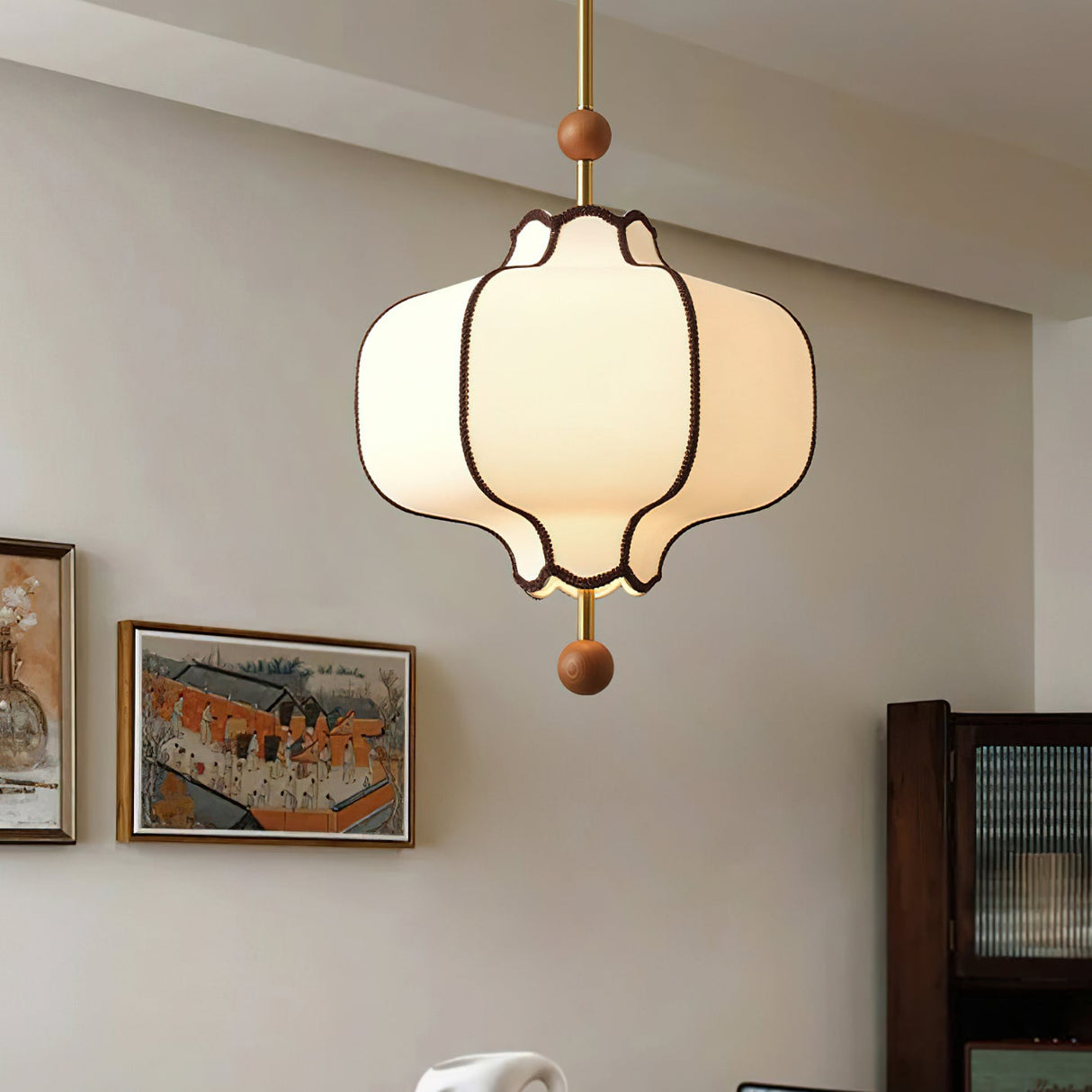 Lantern Fabric Pendant Light