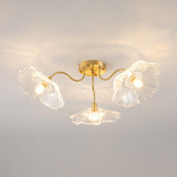 Lotus Leaf Glass Ceiling Lamp