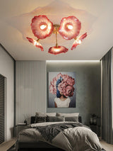 Lotus Leaf Glass Ceiling Lamp