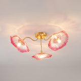 Lotus Leaf Glass Ceiling Lamp