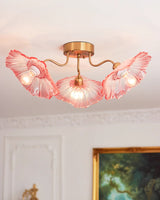 Lotus Leaf Glass Ceiling Lamp