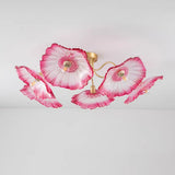 Lotus Leaf Glass Ceiling Lamp