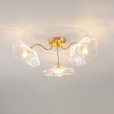 Lotus Leaf Glass Ceiling Lamp