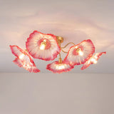 Lotus Leaf Glass Ceiling Lamp