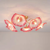 Lotus Leaf Glass Ceiling Lamp