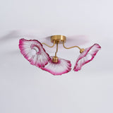 Lotus Leaf Glass Ceiling Lamp