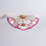 Lotus Leaf Glass Ceiling Lamp