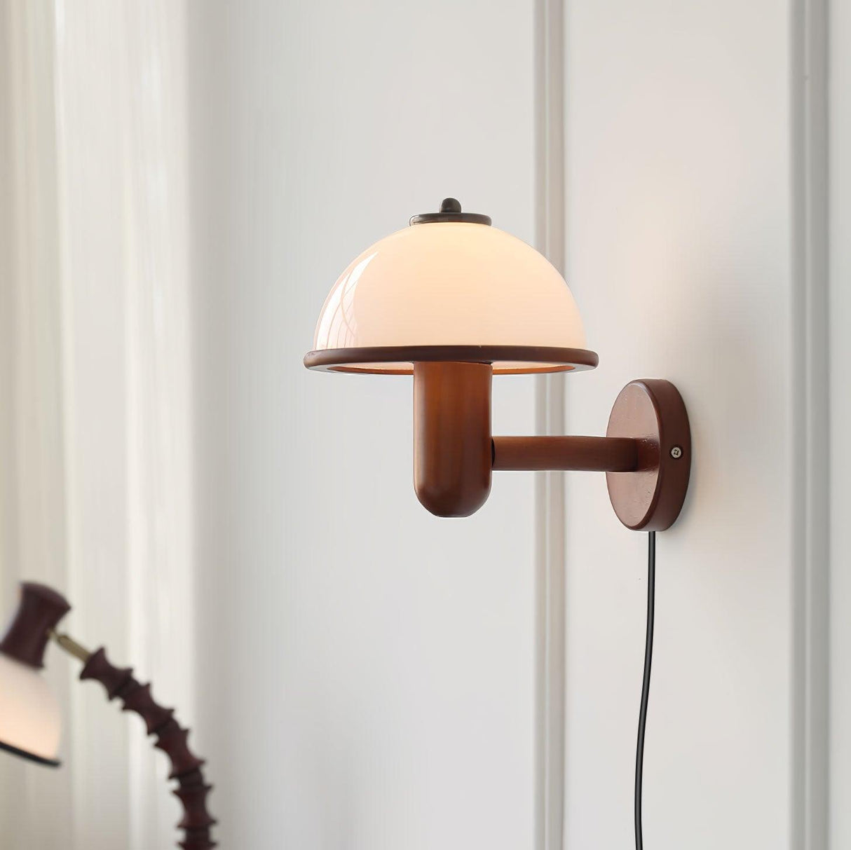 Mushroom Wood Wall Lamp