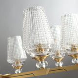 Orrefors Brass Chandelier