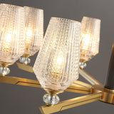 Orrefors Brass Chandelier