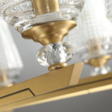 Orrefors Brass Chandelier