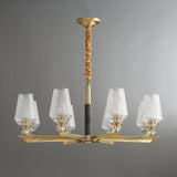 Orrefors Brass Chandelier