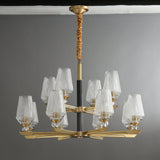 Orrefors Brass Chandelier