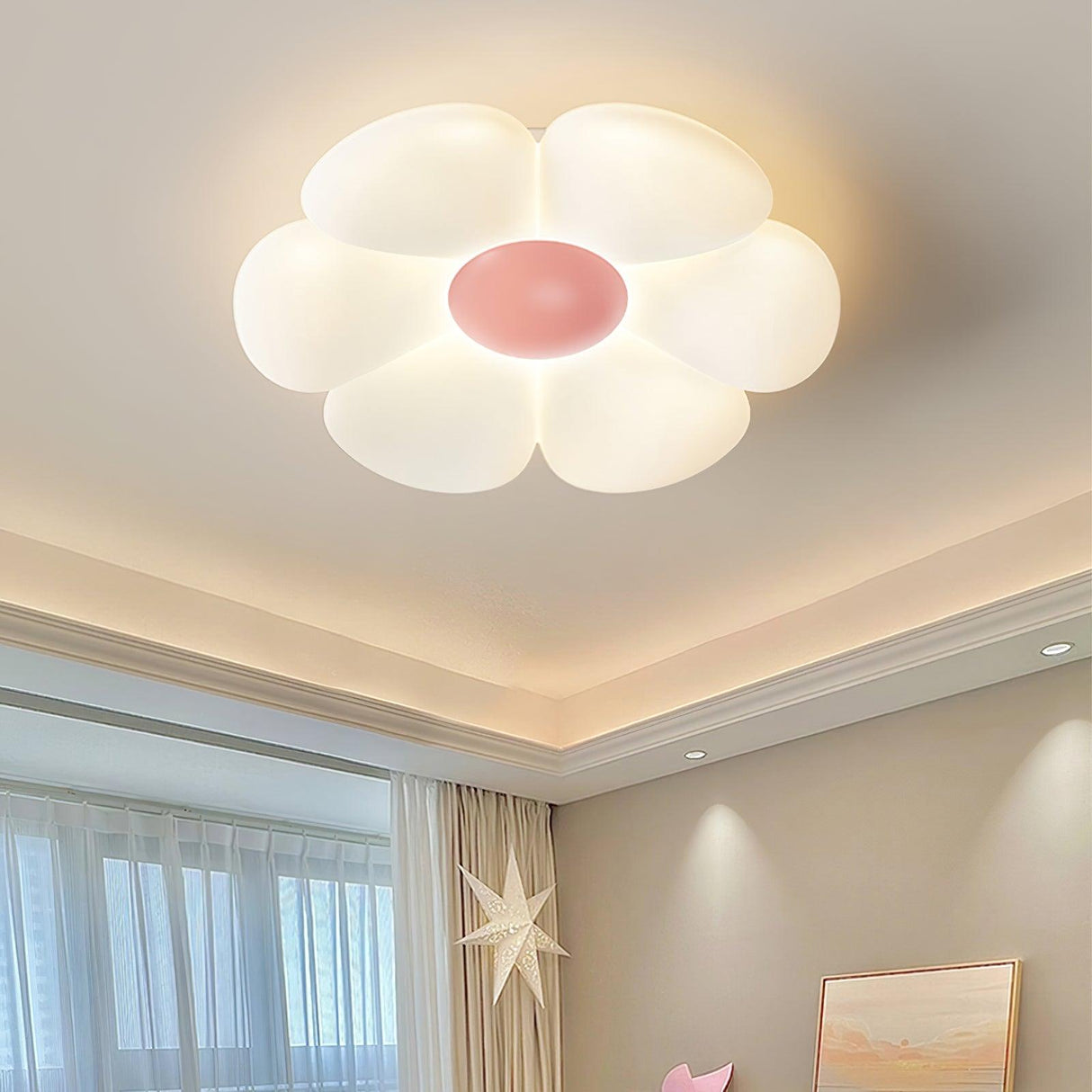 Six-leaf Flower Kids Room Ceiling Lamp