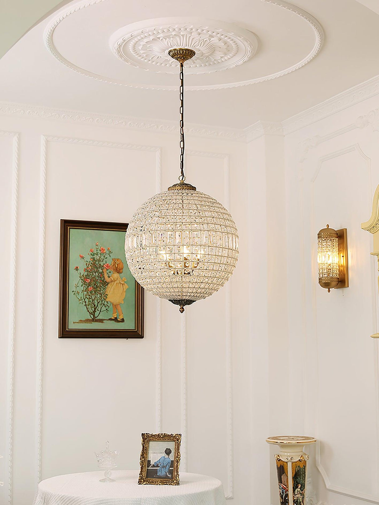 Traditional Gold Globe Chandelier