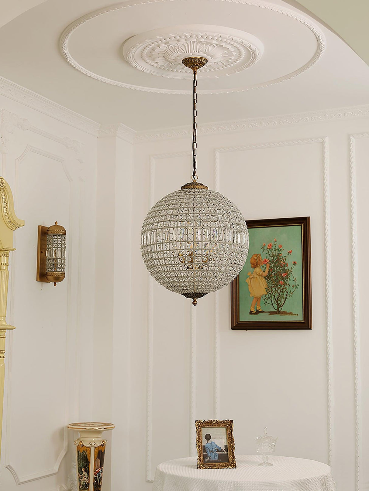 Traditional Gold Globe Chandelier