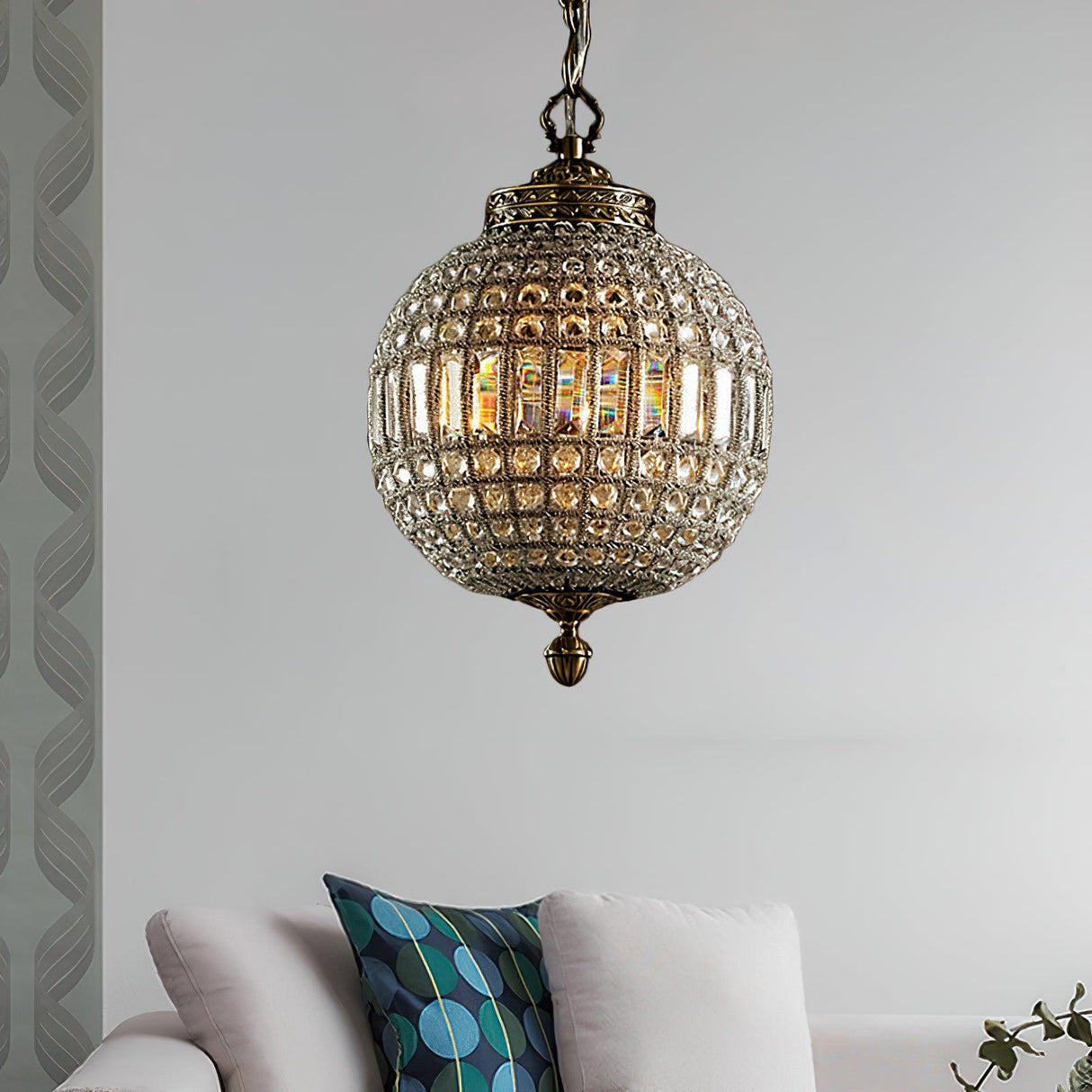 Traditional Gold Globe Chandelier